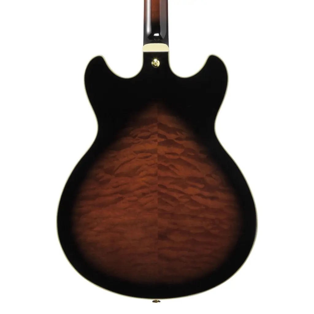 Ibanez As93qmsp Quilted Maple Top Electric Guitar - Dark Brown Sunburst 2