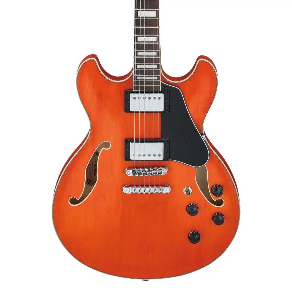 Ibanez As73t Electric Guitar - Transparent Tangerine Flat 1