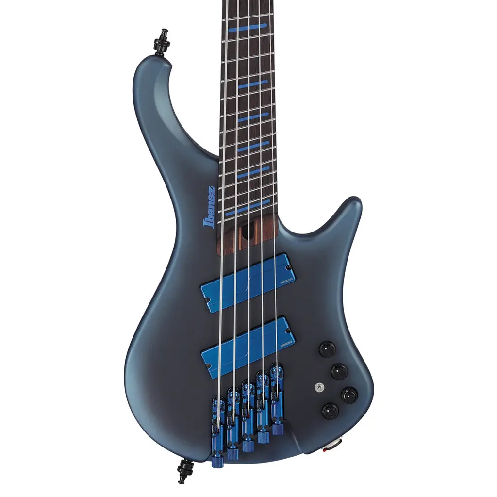 Ibanez Ehb5msbsp Midnight Arctic Ocean Matte 5 String Electric Bass With Gig Bag 1