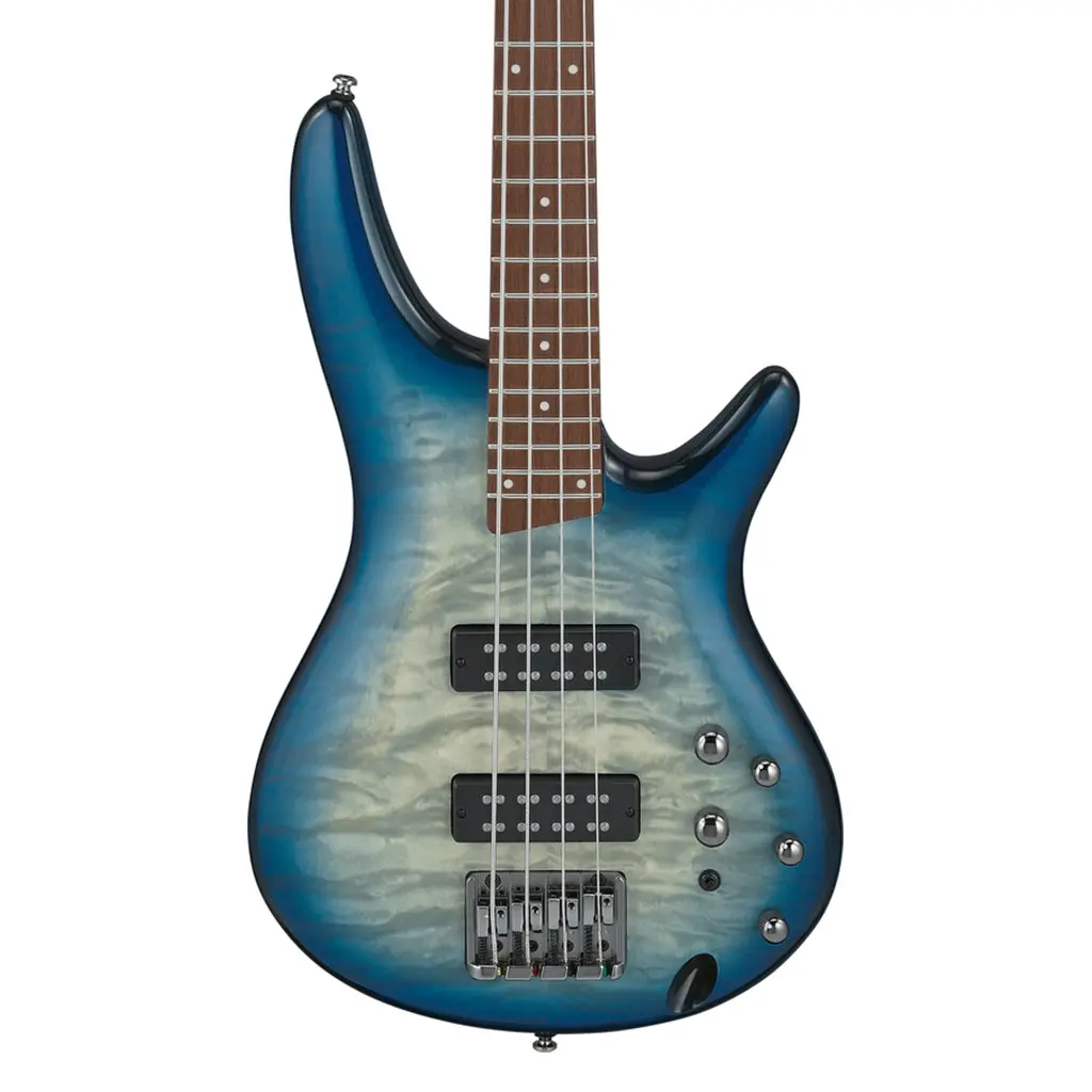 Ibanez Sr400eqm Stained Cosmic Blue Starburst Electric Bass 1