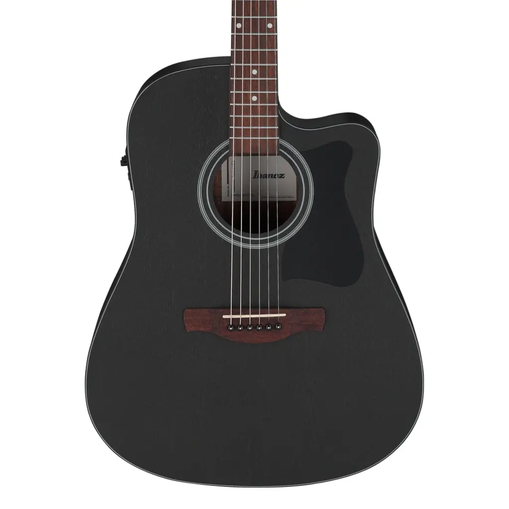 Ibanez V44ce Acoustic Guitar - Weathered Black Open Pore 1