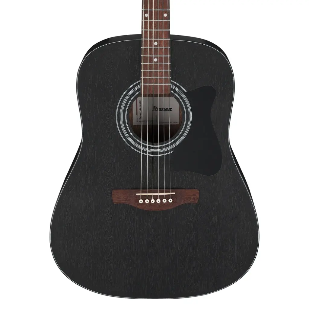 Ibanez V54njp Acoustic Guitar With Bag - Open Pore Weathered Black 1
