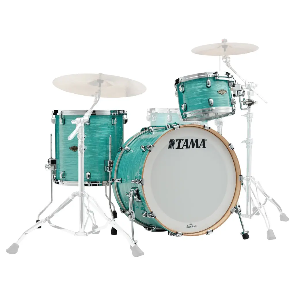 Tama Wbr32rzs Starclassic Walnut/Birch 3-Piece Shell Pack With 22" Bass Drum - Surf Green Silk 1