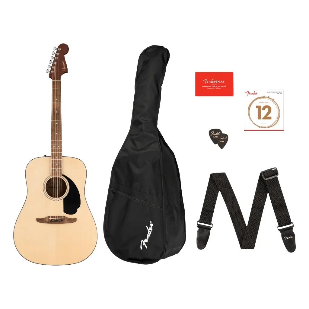 Fender California Standard Redondo Mini Acoustic Guitar Pack - Natural 1