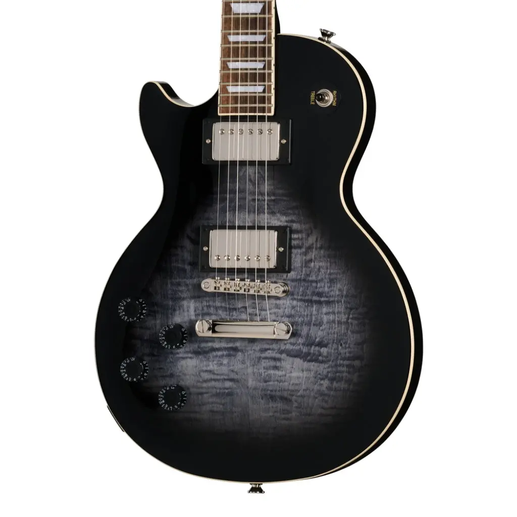Epiphone Les Paul Tribute Electric Guitar - Transparent Ebony Burst, Left Handed 1