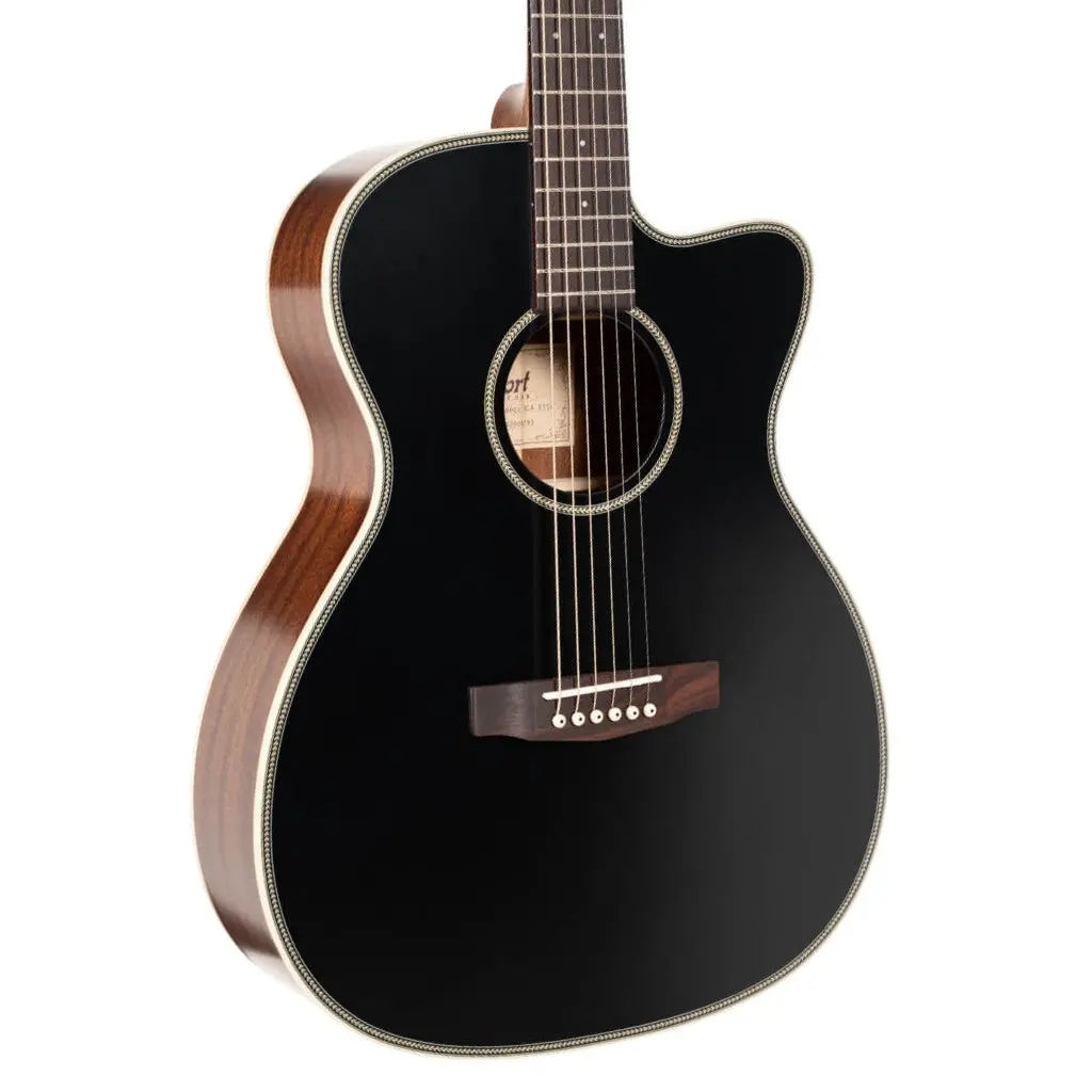 Cort Essence Oc4 Acoustic Guitar - Black Top Semi Gloss 1