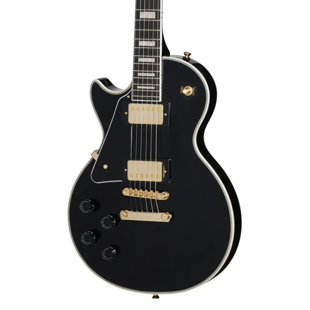 Epiphone Les Paul Custom Left Handed With Premium Gig Bag - Ebony 1