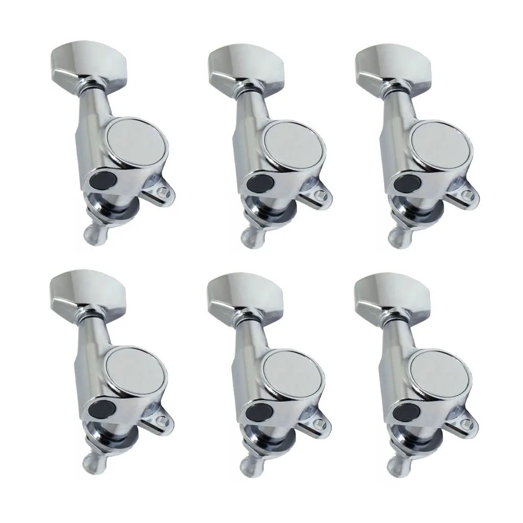 Dr. Parts Machine Head - 6 In-Line - Small Button - Chrome 1