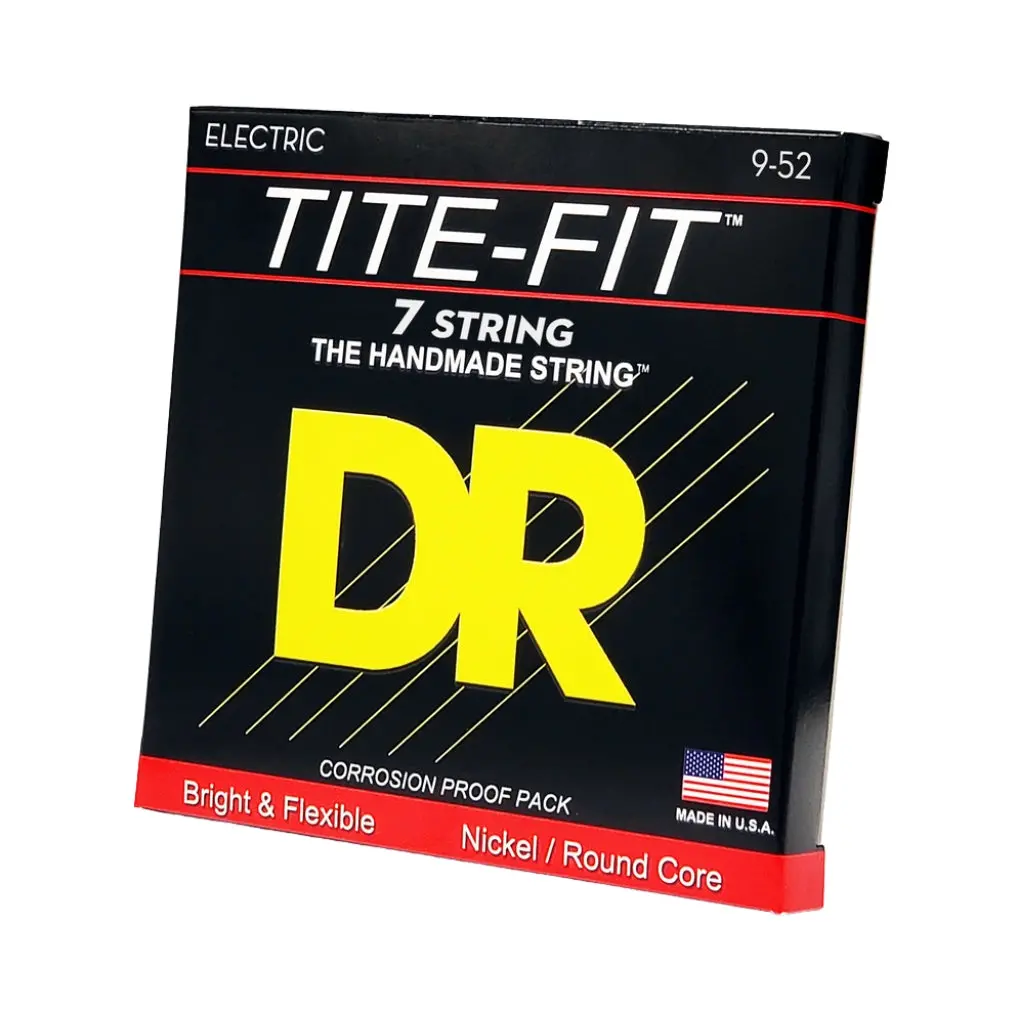 Dr Tite-Fit Compression Wound Electric Guitar Strings - 7-String Light 9-52 1