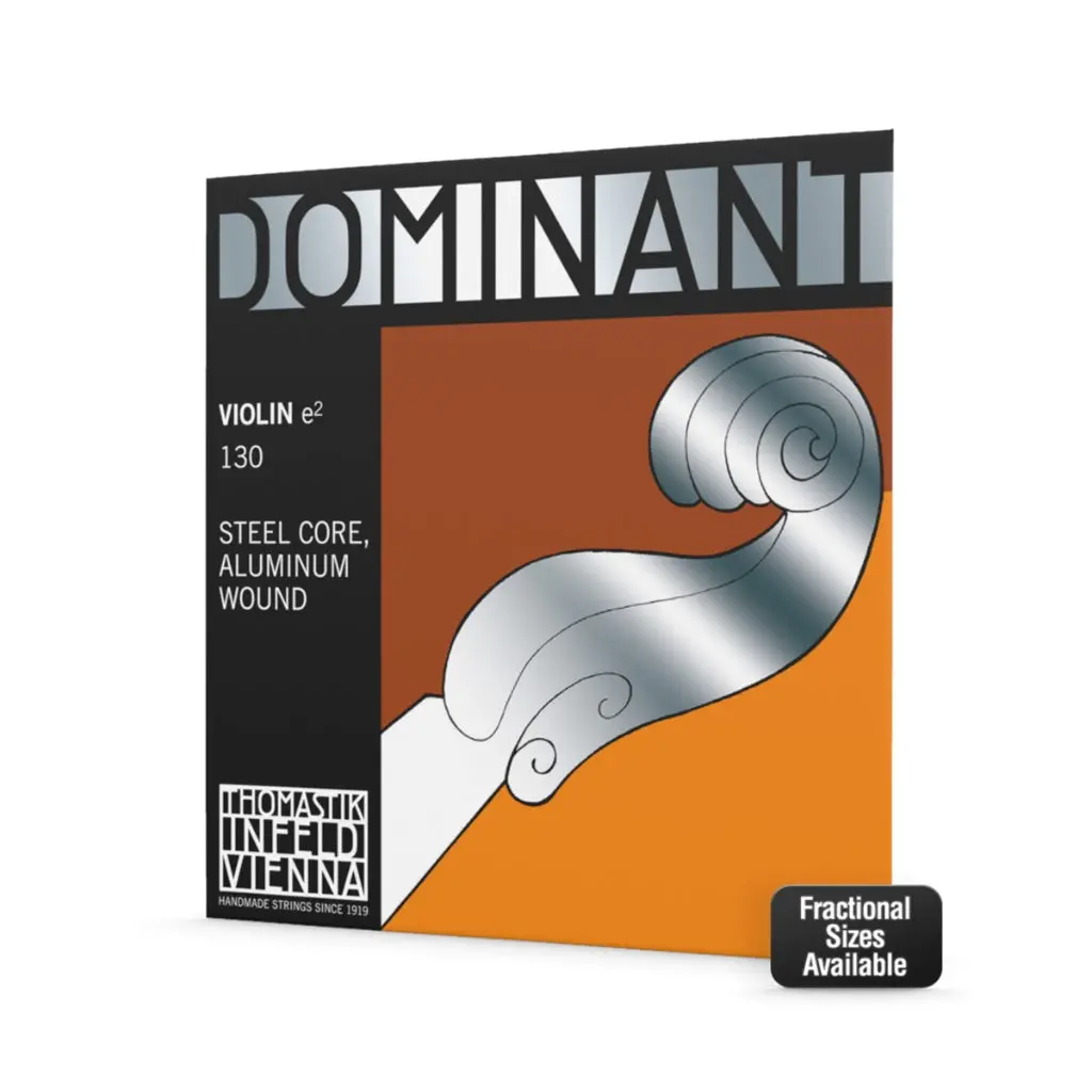 Thomastik Dt130 1/8 Dominant Violin String - E, Aluminum Wound, Carbon Steel Core 1