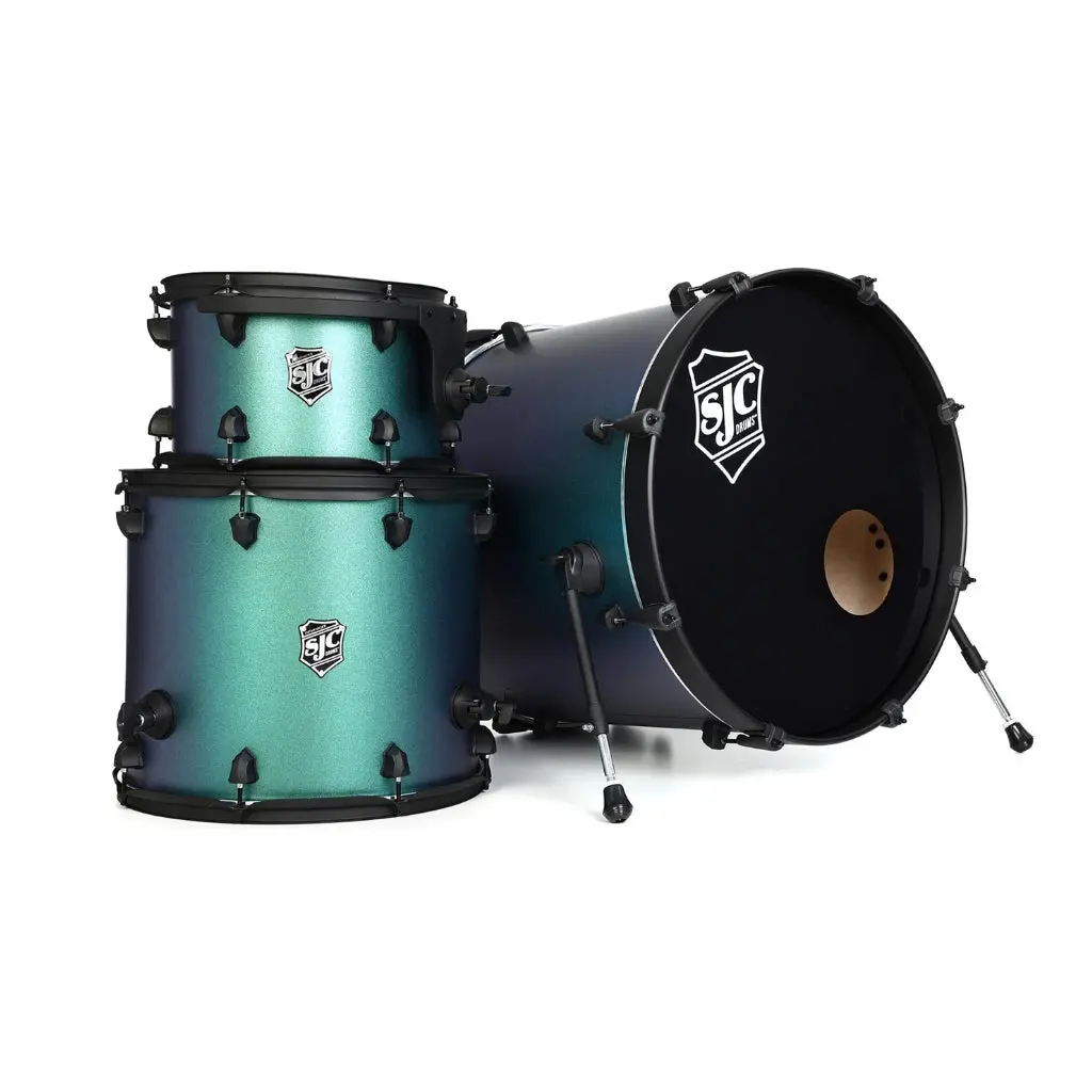 Sjc Custom Drums Pathfinder Series 3-Piece Shell Pack - Pacific Teal 1