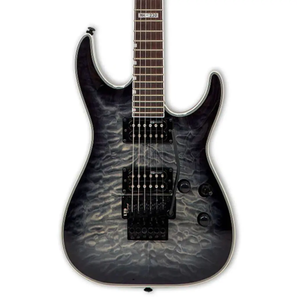 Esp Ltd Mh-230 Qm Fr Electric Guitar - Quilted Maple See Through Black Sunburst W/ Floyd Rose - Lmh-230Qmblksb 1