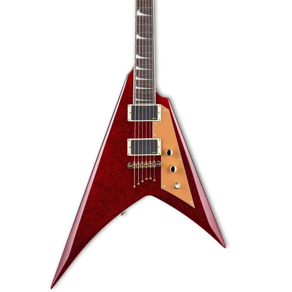 Esp Ltd Kirk Hammett Signature V Electric Guitar- Red Sparkle - Lkh-Vrsp 1