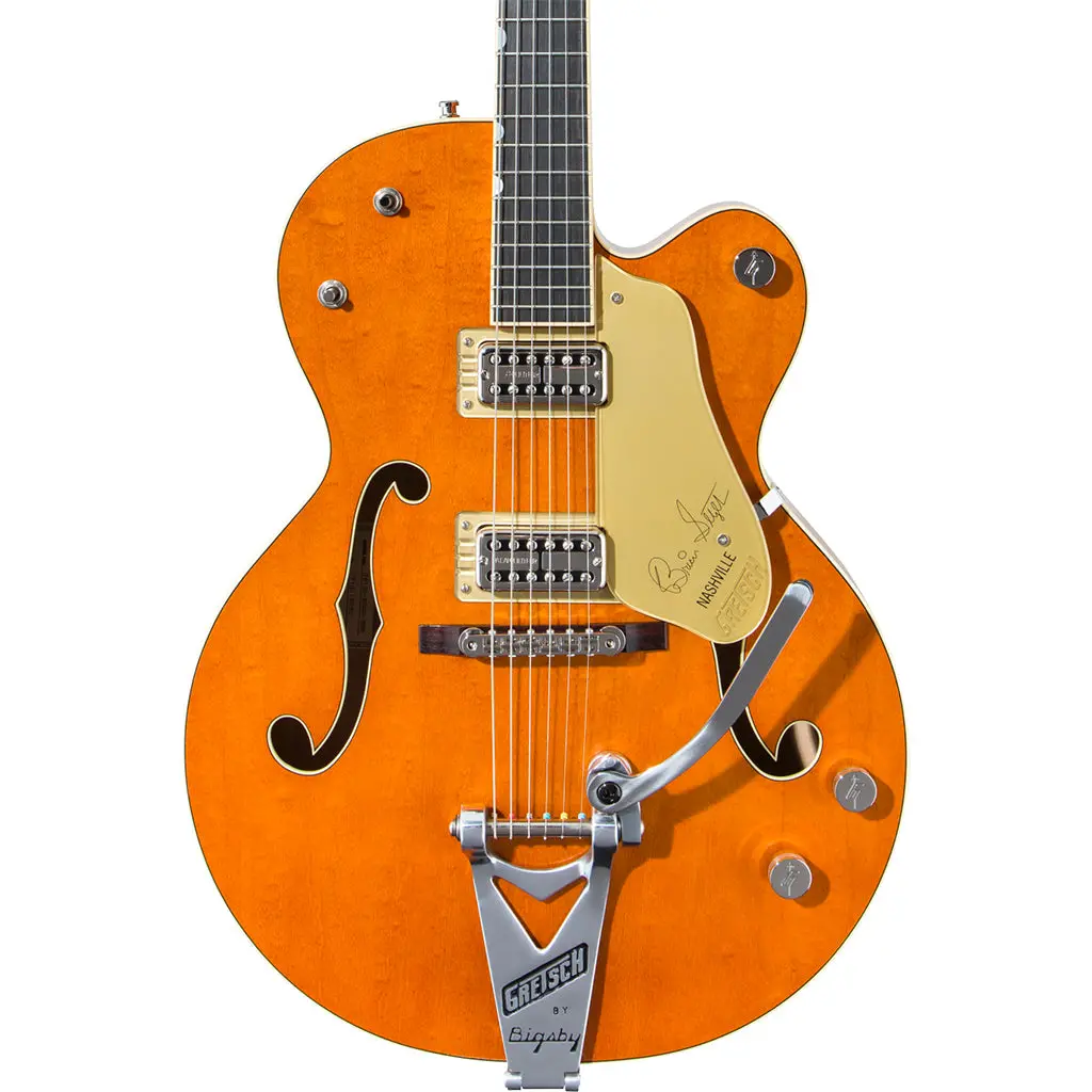 Gretsch - G6120t-Bssmk Brian Setzer Signature Nashville Hollow Body - 59 "Smoke" With Bigsby - Smoke Orange - Ebony Fingerboard 1