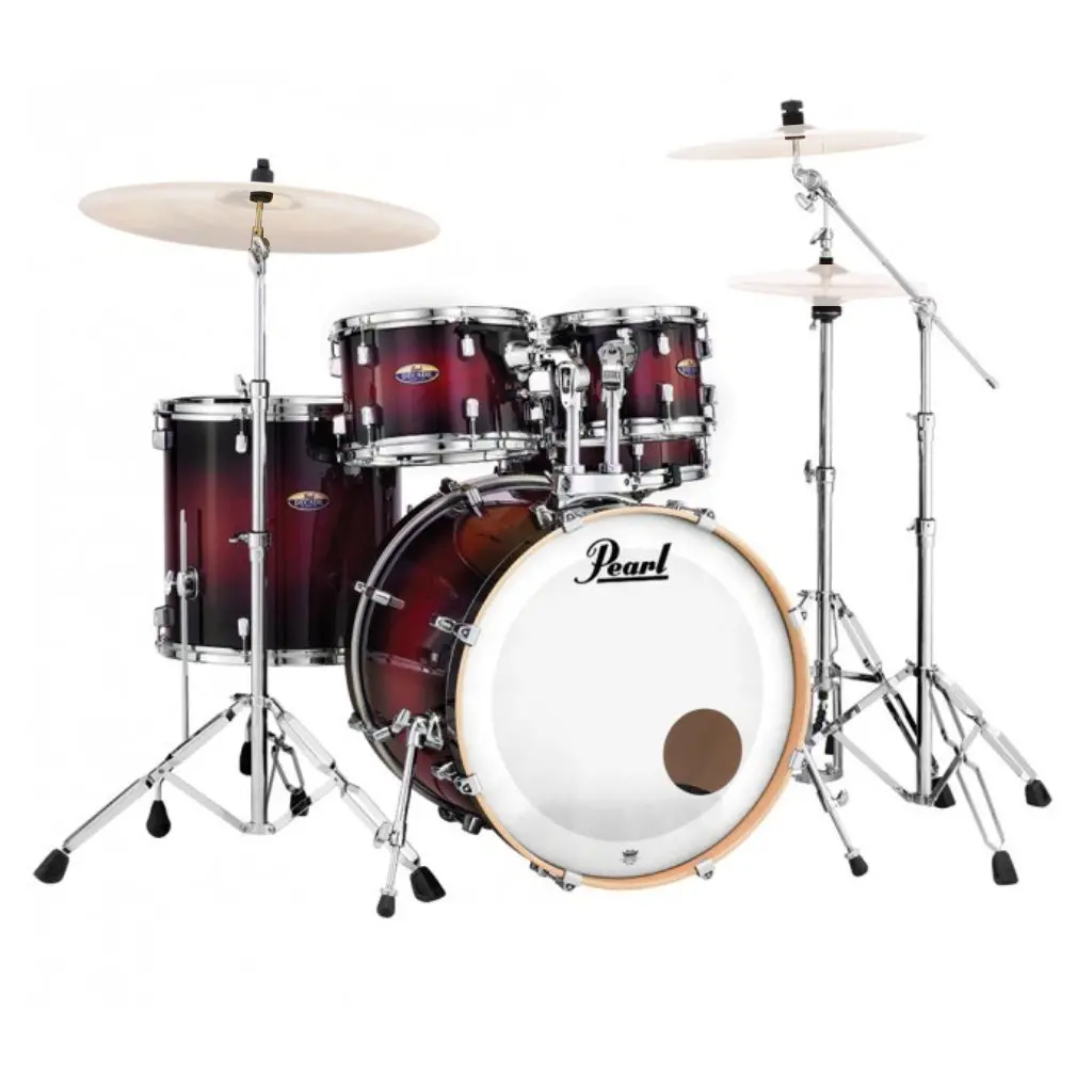 Pearl Decade Maple Dmp925sp/C 5-Piece Shell Pack With Hardware - Gloss Deep Red Burst 1