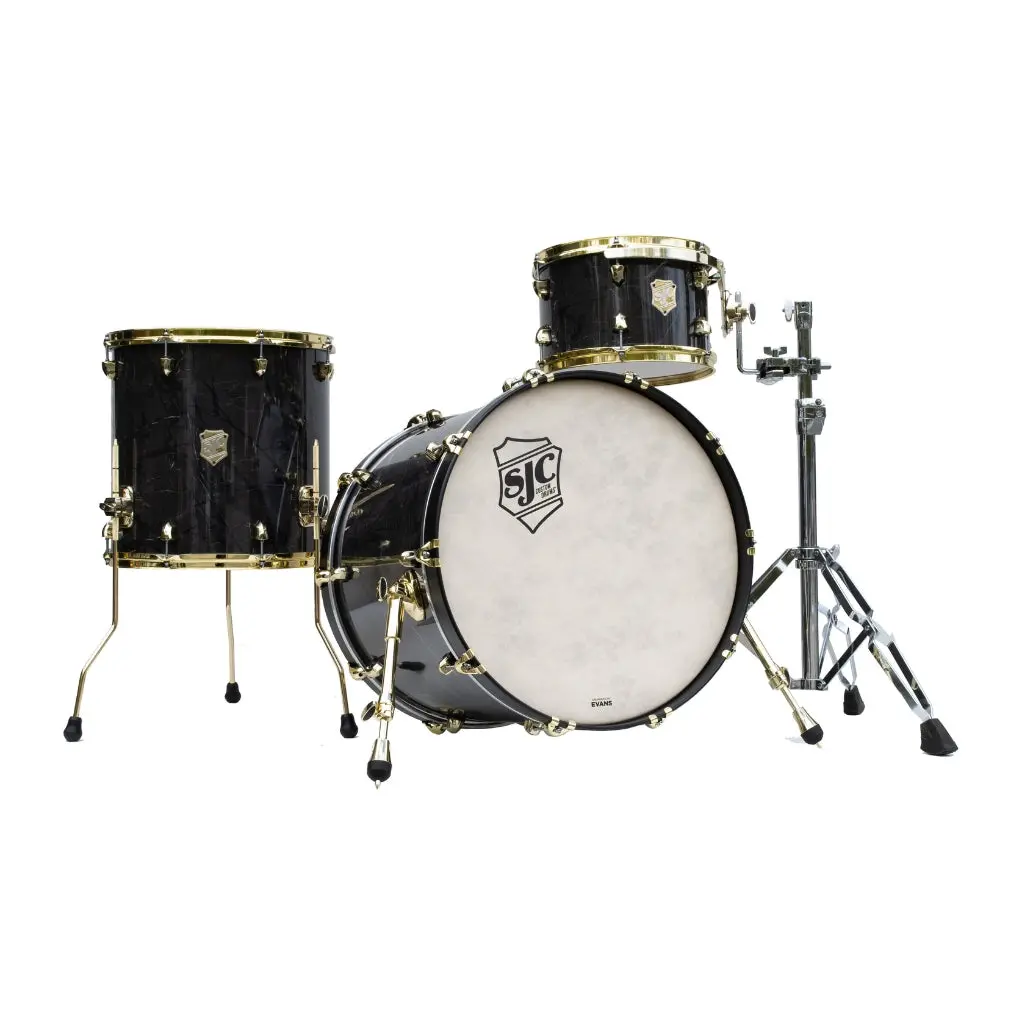Sjc Custom Drums Providence Series 3-Piece Shell Pack - Obsidian Black 1