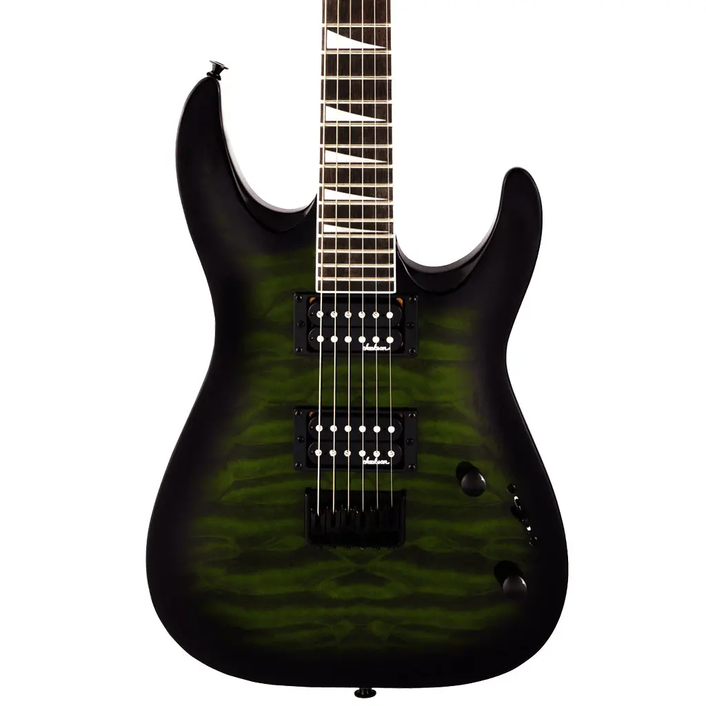 Jackson Js Series Dinky Arch Top Js32q Dka Ht Electric Guitar - Transparent Green Burst, Amaranth Fingerboard 1