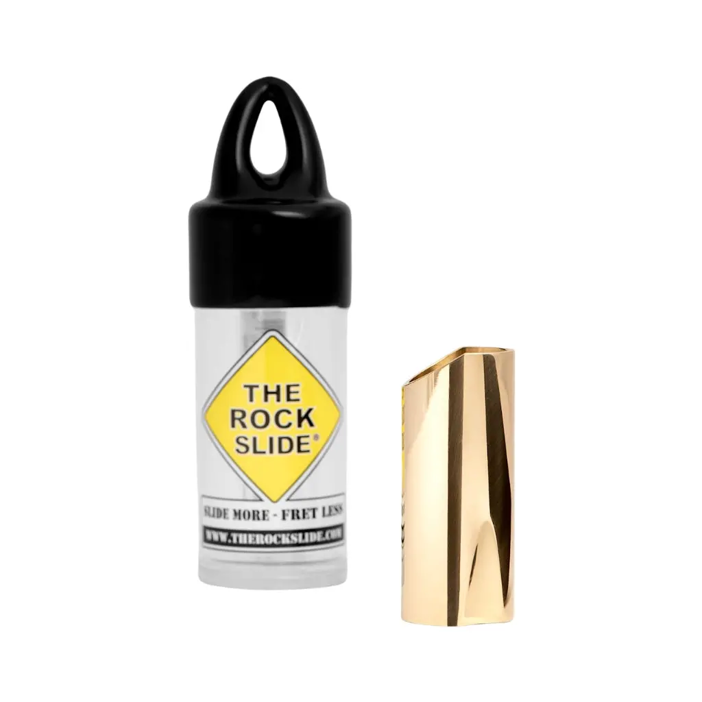 The Rock Slide Polished Brass Guitar Slide - Extra Large 1