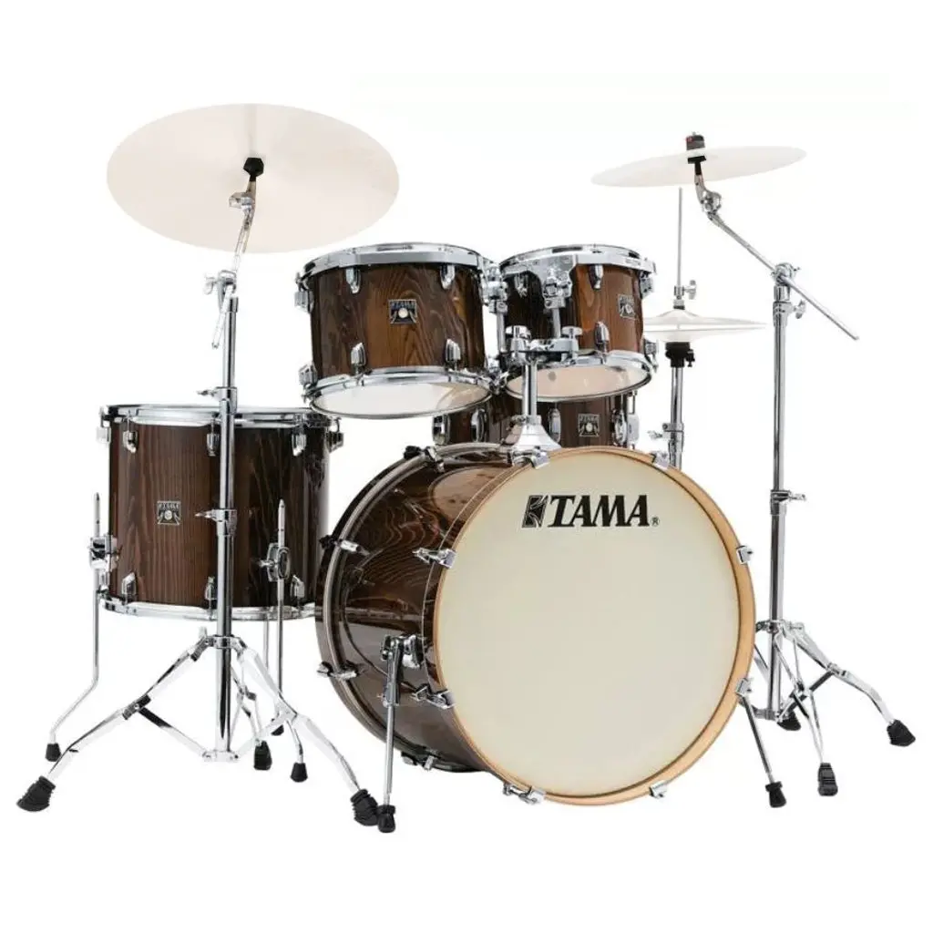 Tama Cl52ks Superstar Classic 5-Piece Shell Pack With 22" Bass Drum And Sm5w Hardware Pack Included - Gloss Java Lacebark Pine 1