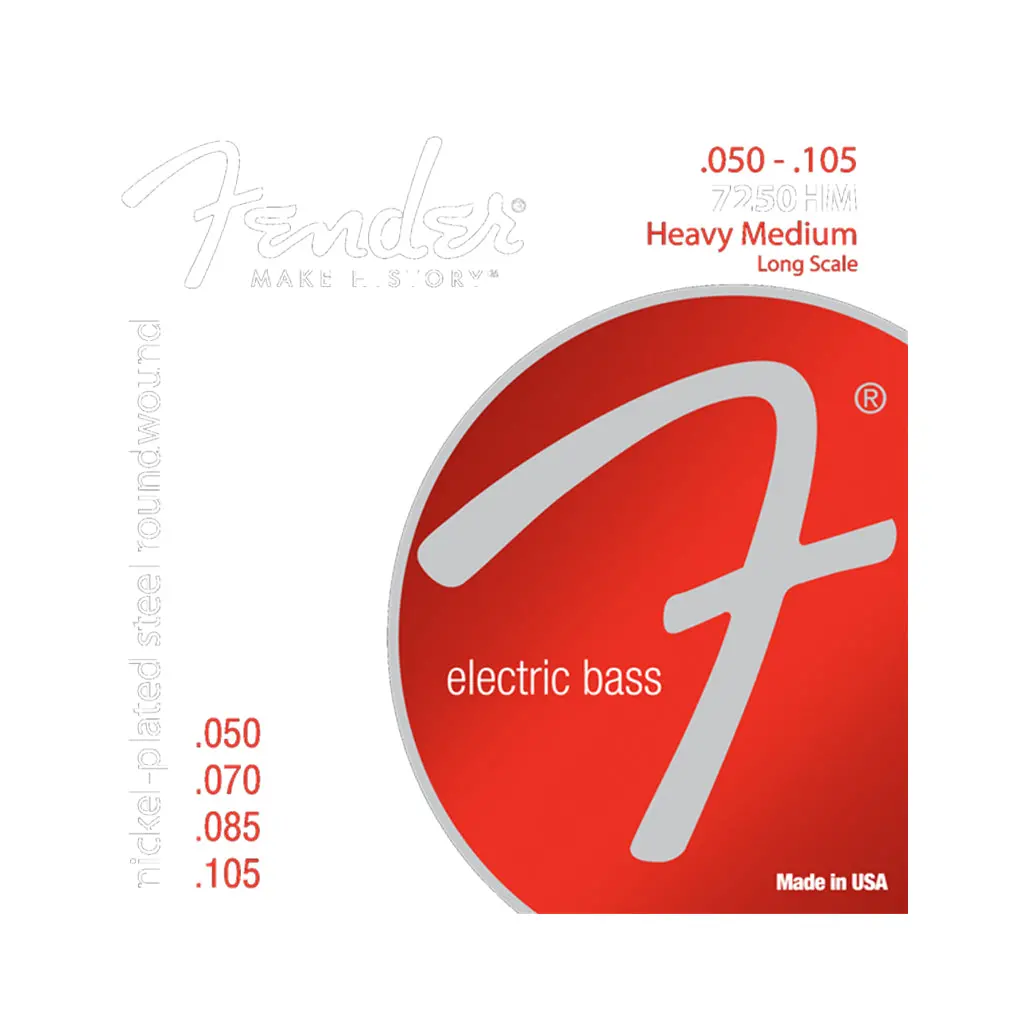 Fender Subsonic 7250Hm 50-105 Bass Strings - Set Of 4 Nickel Plated Steel Long Scale 1