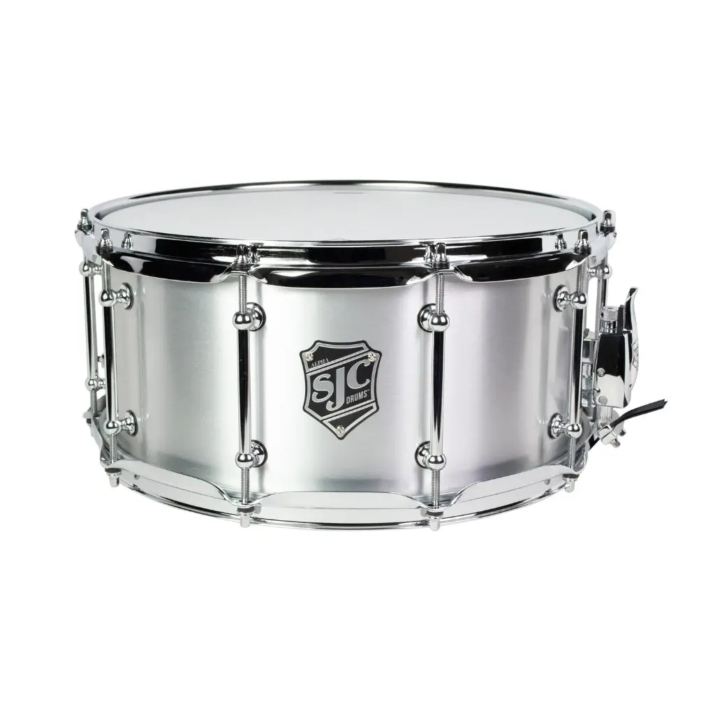 Sjc Custom Drums Alpha Aluminum Snare Drum - 6.5 X 14-Inch - Brushed 1