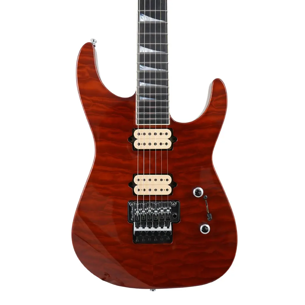 Jackson Custom Shop Quilt Top Soloist Floyd Rose - Root Beer Trans 1