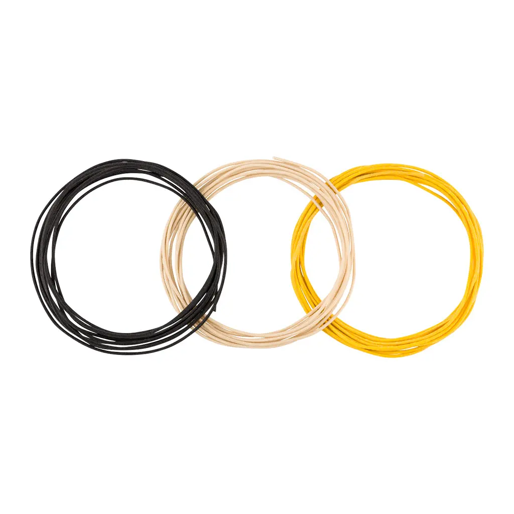 Fender 10' Pure Vintage Cloth Wire 22 Awg - Black/White/Yellow 1