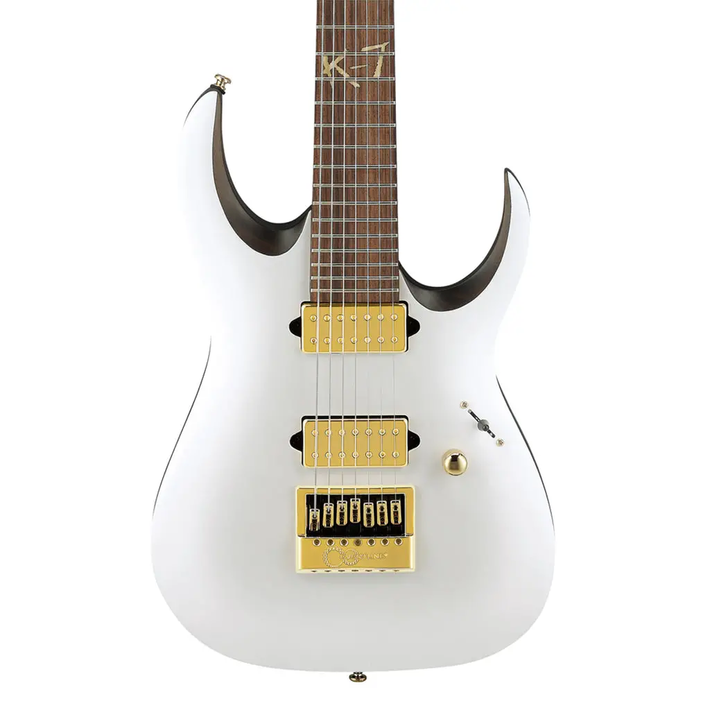 Ibanez K7 Yang Head Signature 7-String Rosewood Fretboard - White 1