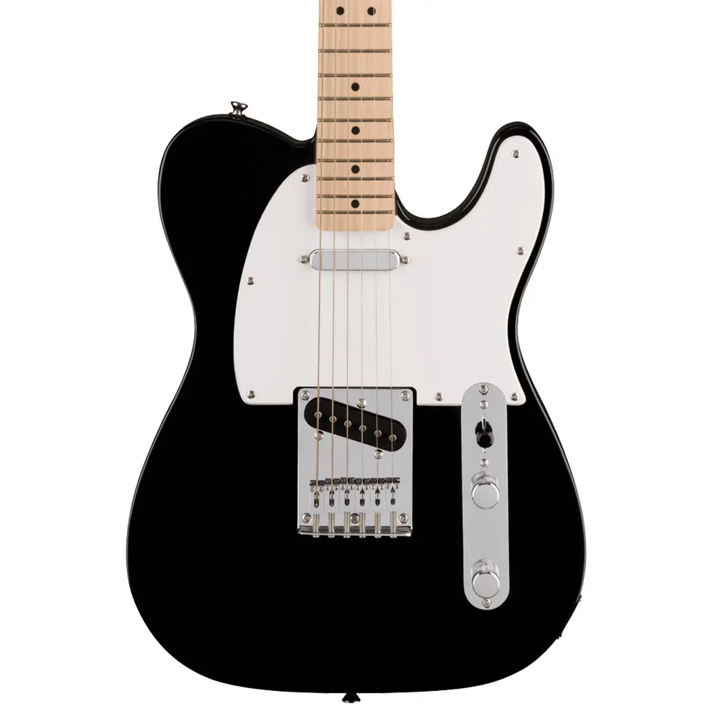 Squier Sonic Telecaster Maple Fingerboard W/White Pickguard - Black 1