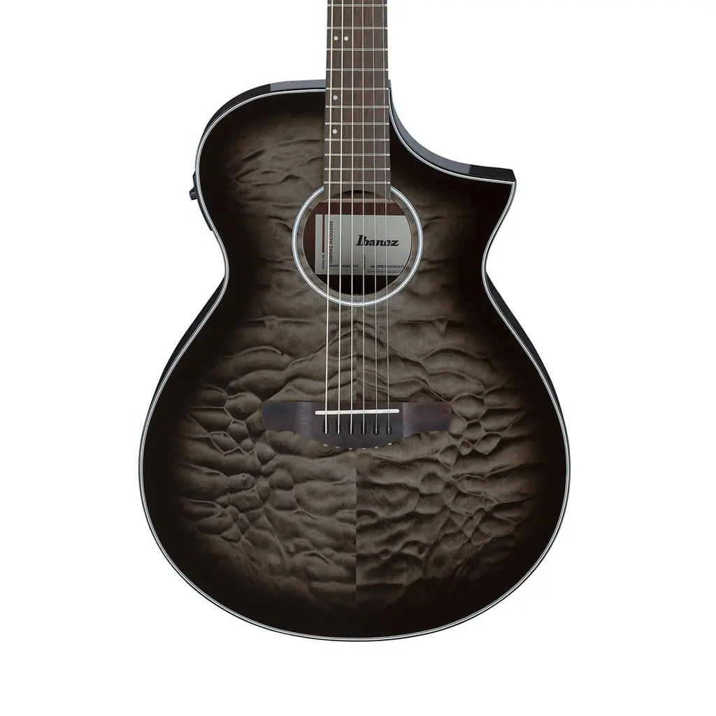 Ibanez Aewc16qa Acoustic Guitar W/Pickup - Transparent Black Sunburst High Gloss 1