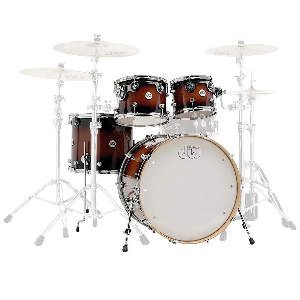 Dw Design Series 4-Piece Shell Pack - Tobacco Burst 1