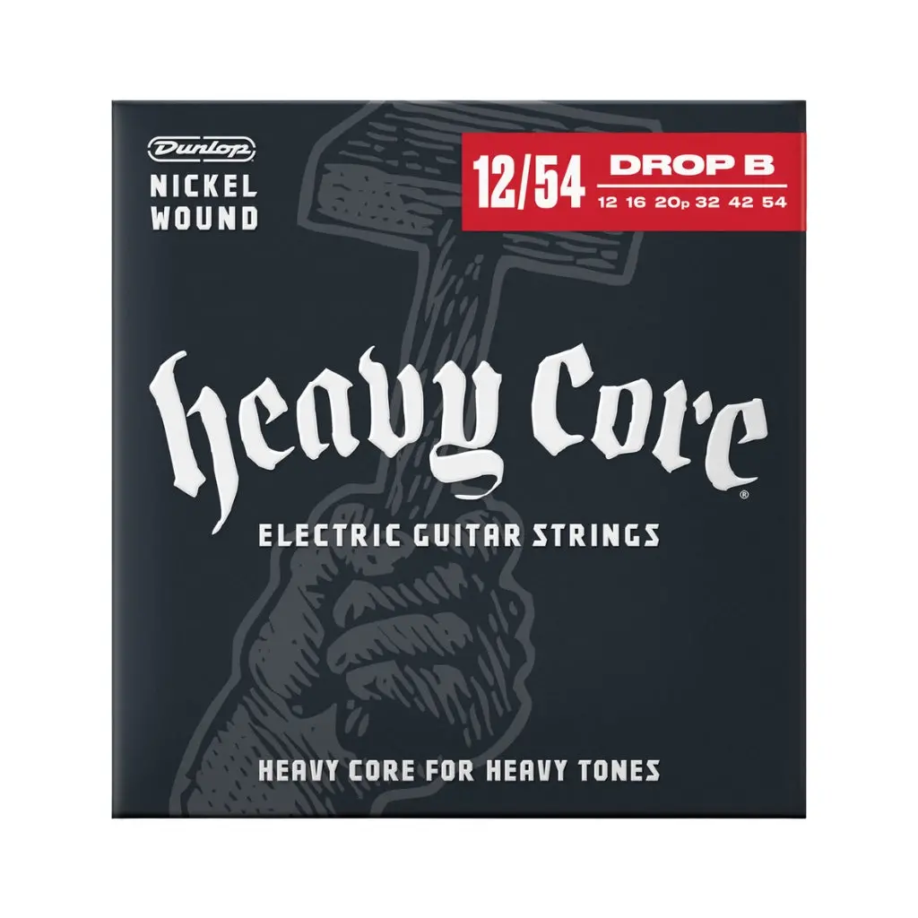 Dunlop Heavy Core Nickel Wound Drop B Heaviest 12-54 Electric Guitar Strings 1