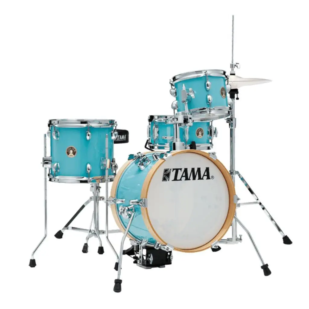 Tama Club-Jam Flyer 4-Piece Complete Kit With 14" Bass Drum - Aqua Blue 1