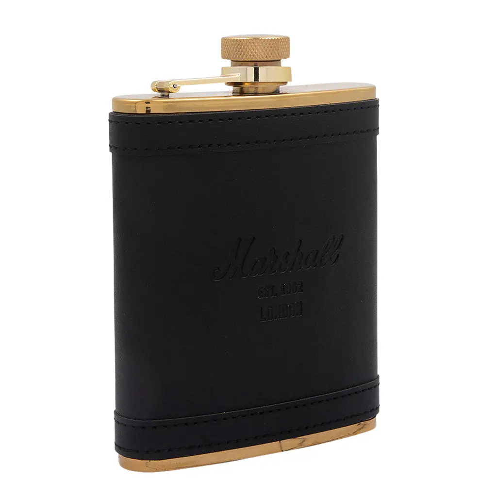 Marshall Hip Flask, Black / Gold 1