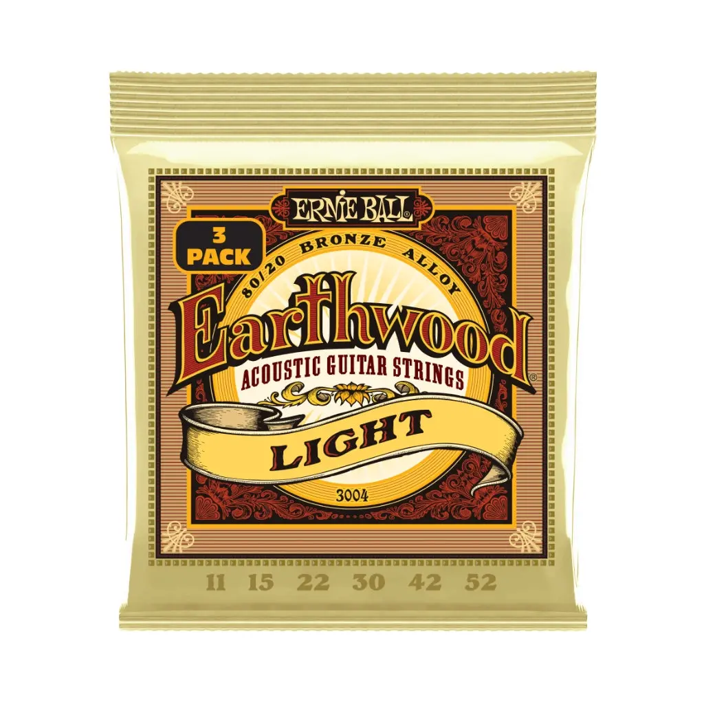 Ernie Ball Earthwood Light 8020 Bronze Acoustic 11-52 Guitar Strings - 3 Pack 1