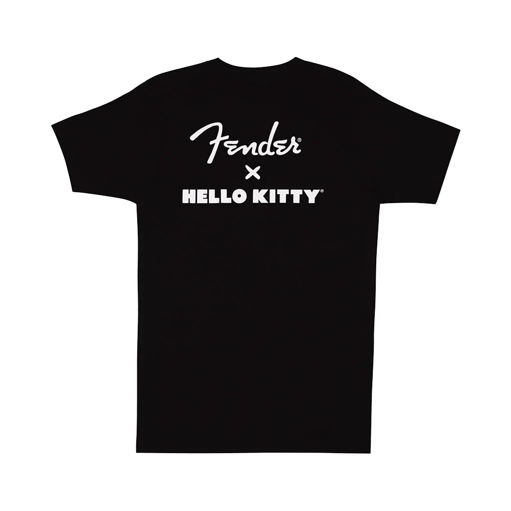 Fender X Hello Kitty Small Hit Logo Front Graphic Tee Black - Large 2