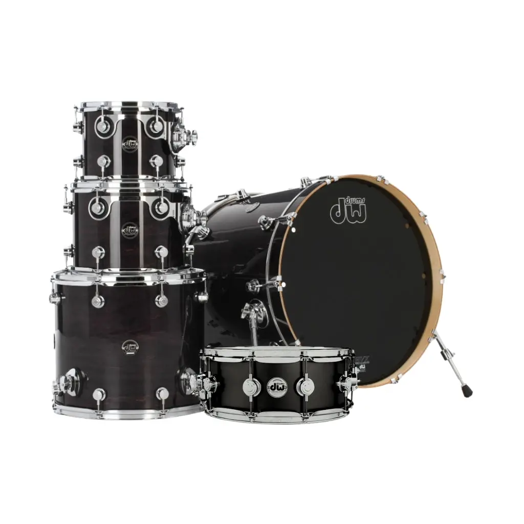 Dw Performance Series 5-Piece Shell Pack With 22 Inch Bass Drum - Ebony Stain 1