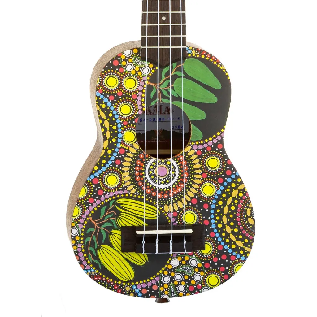 Kala Soprano Ukulele With Desert Storylines Logo Bag - Bushfoods By Margaret Bloomfield 1