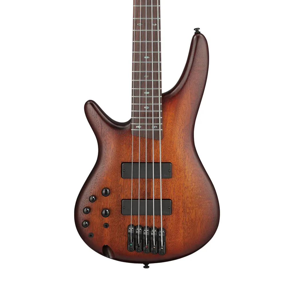 Ibanez Sr505al 5-String Left Handed Electric Bass Bartolini Pickups - Mahogany Brown Burst Low Gloss 1