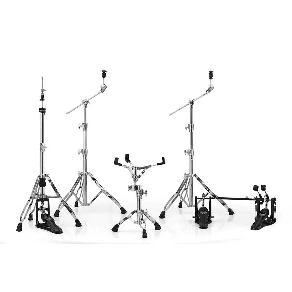 Mapex Hp8005-Dp 5-Piece Armory Series Hardware Pack With Double Pedal - Chrome Plated 1