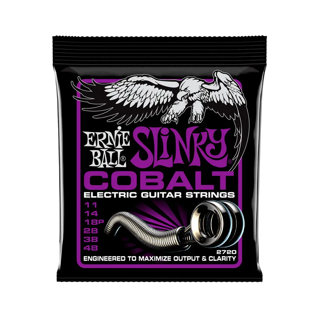 Ernie Ball Power Slinky Cobalt Electric Guitar Strings 11-48 Gauge 1
