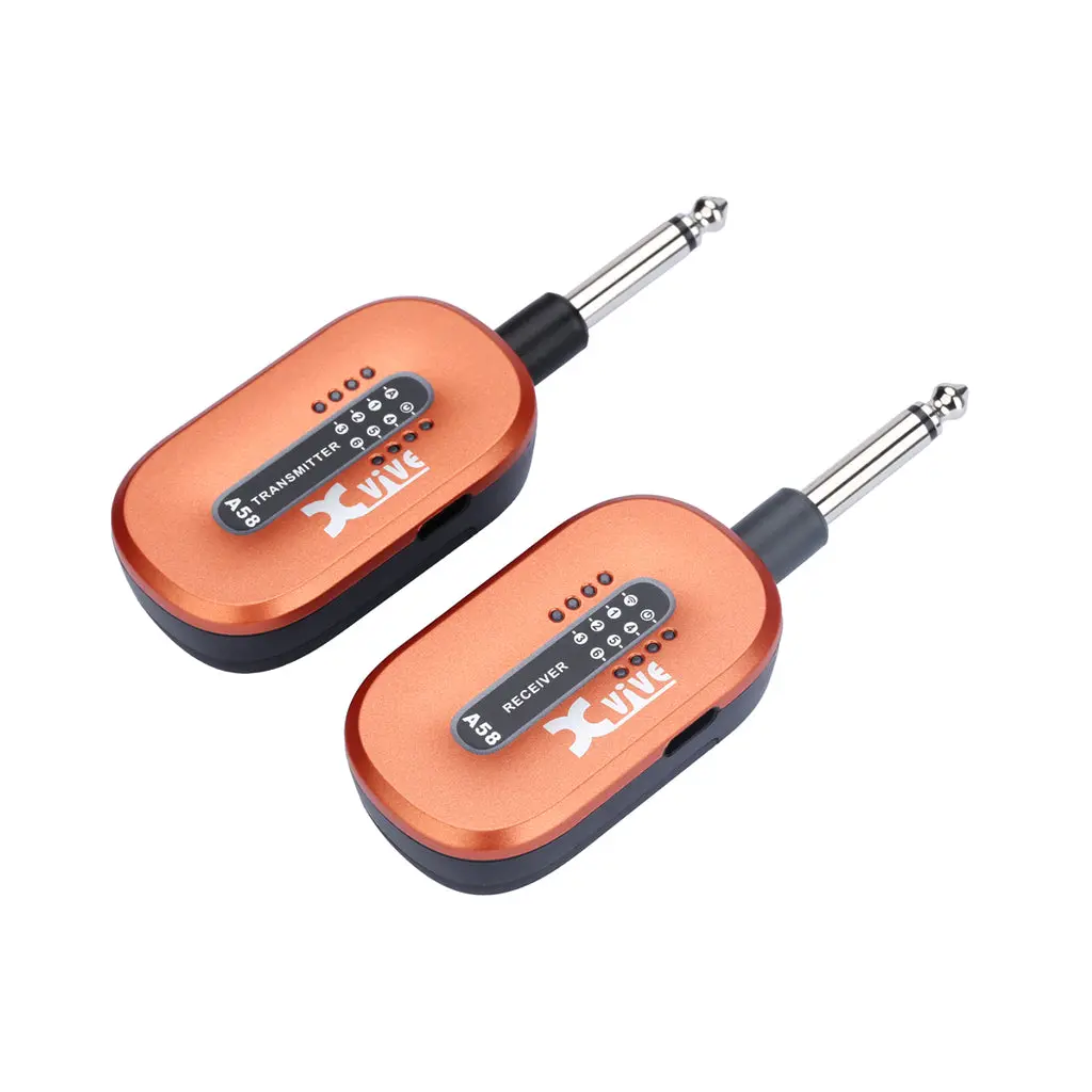 Xvive A58 Guitar Wireless System 5.8Ghz - Orange 1