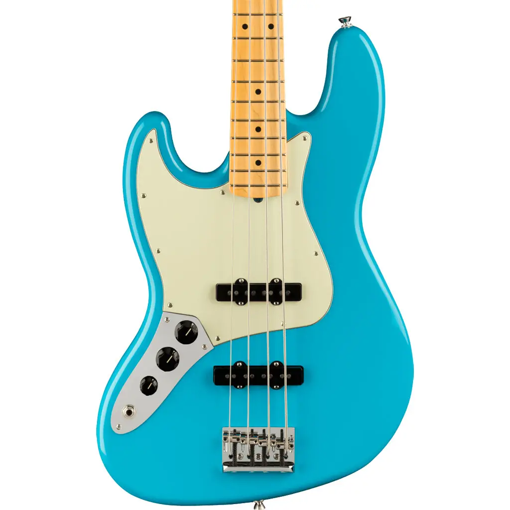 Fender - American Professional Ii Jazz Bass Left-Hand - Maple Fingerboard - Miami Blue 1