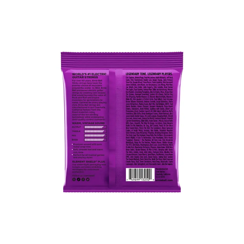 Ernie Ball Power Slinky Classic Rock N Roll Pure Nickel Wrap 11-48 Electric Guitar Strings- 3 Pack 2