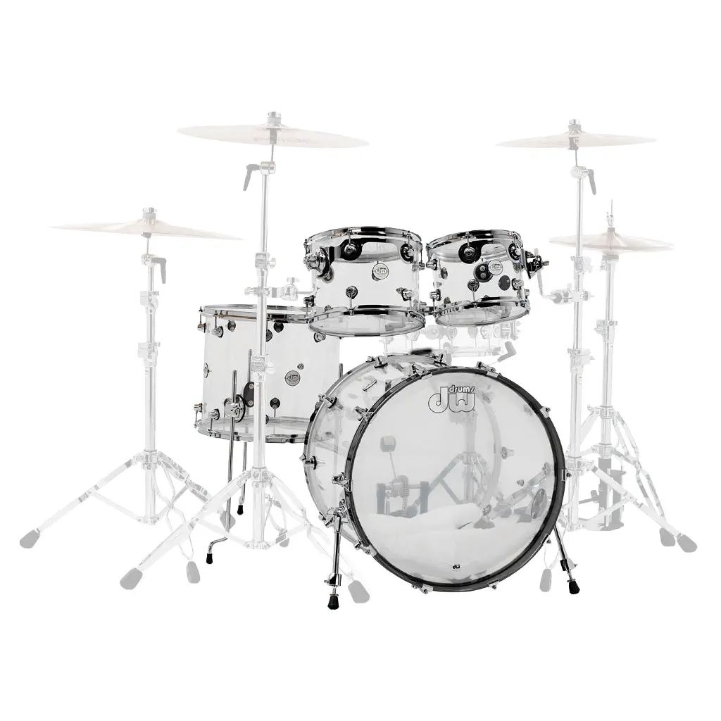 Dw Design Series 4-Piece Shell Pack - Clear Acrylic 1