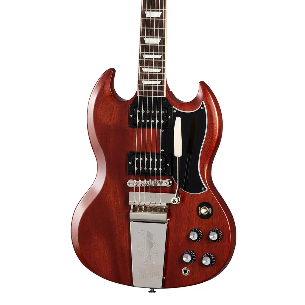 Gibson Sg Standard Faded 61 Maestro Vibrola - Vintage Cherry Burst 1