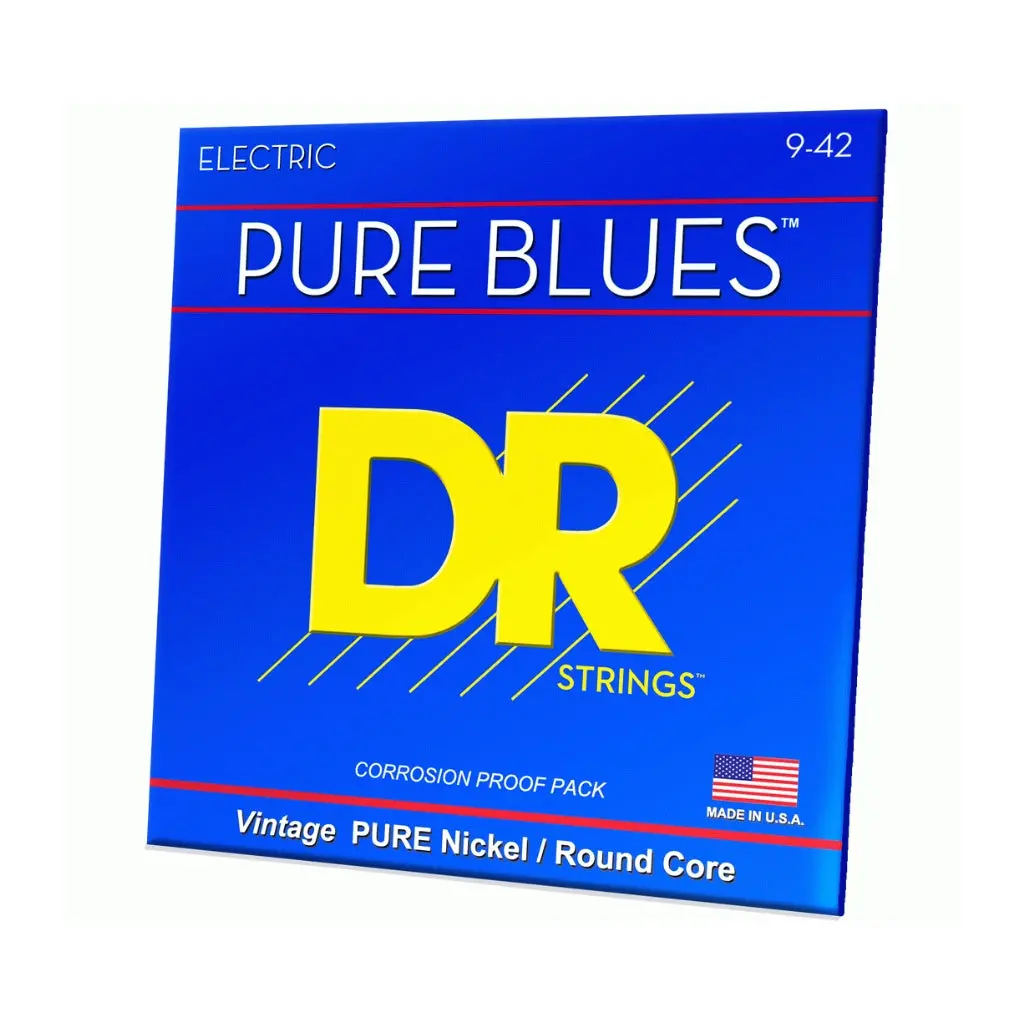 Dr Pure Blues Pure Nickel Electric Guitar Strings - Light 9-42 1
