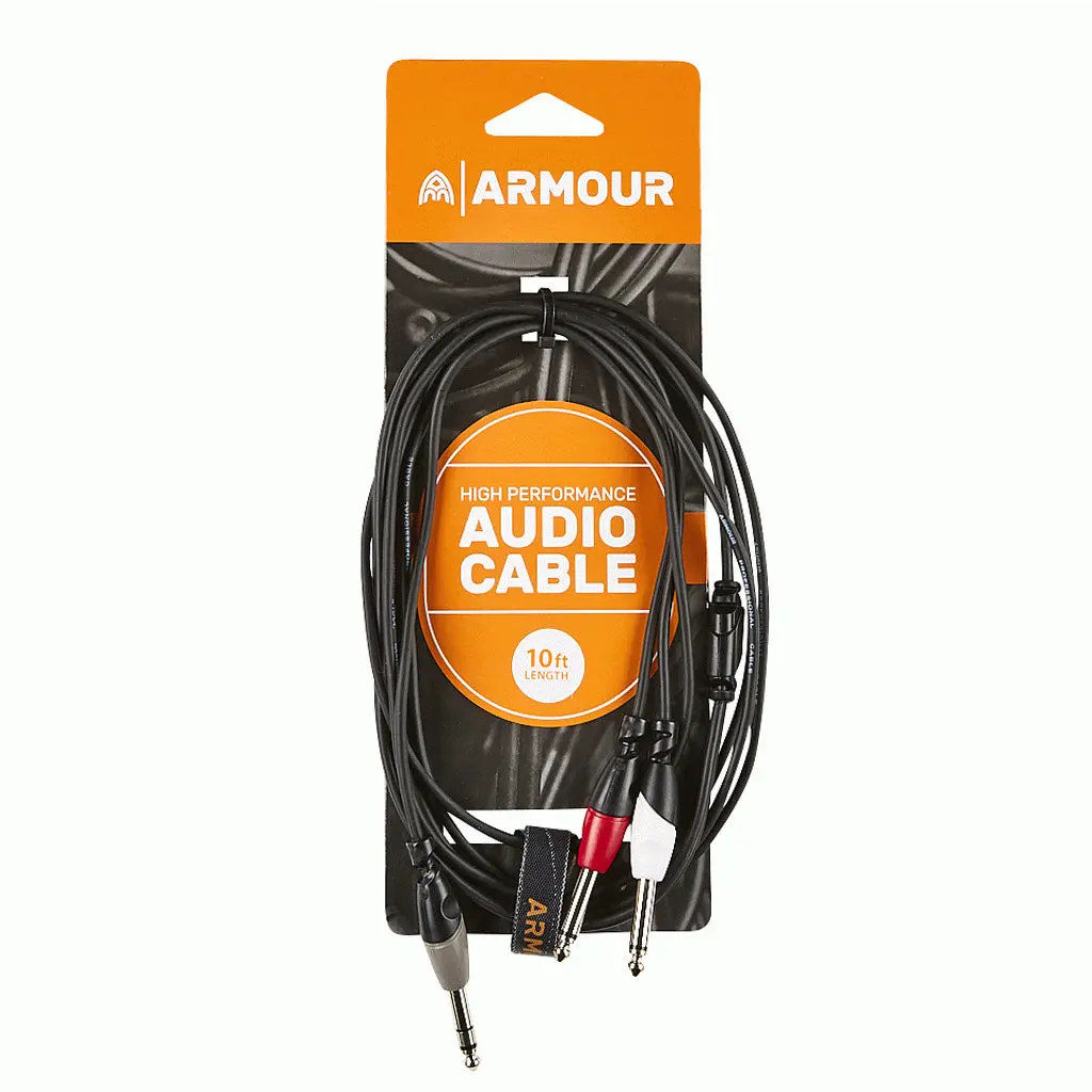 Armour Syc4 1/4 Stereo To 2X 1/4 Mono Cable 1