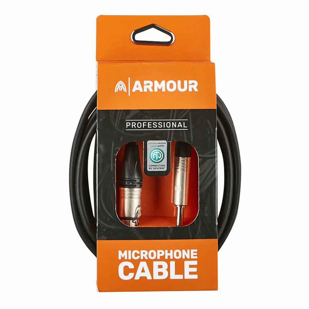Armour Nxlp10 Microphone Cable 10 Foot With Neutrik Connector Xlr To Jack 1