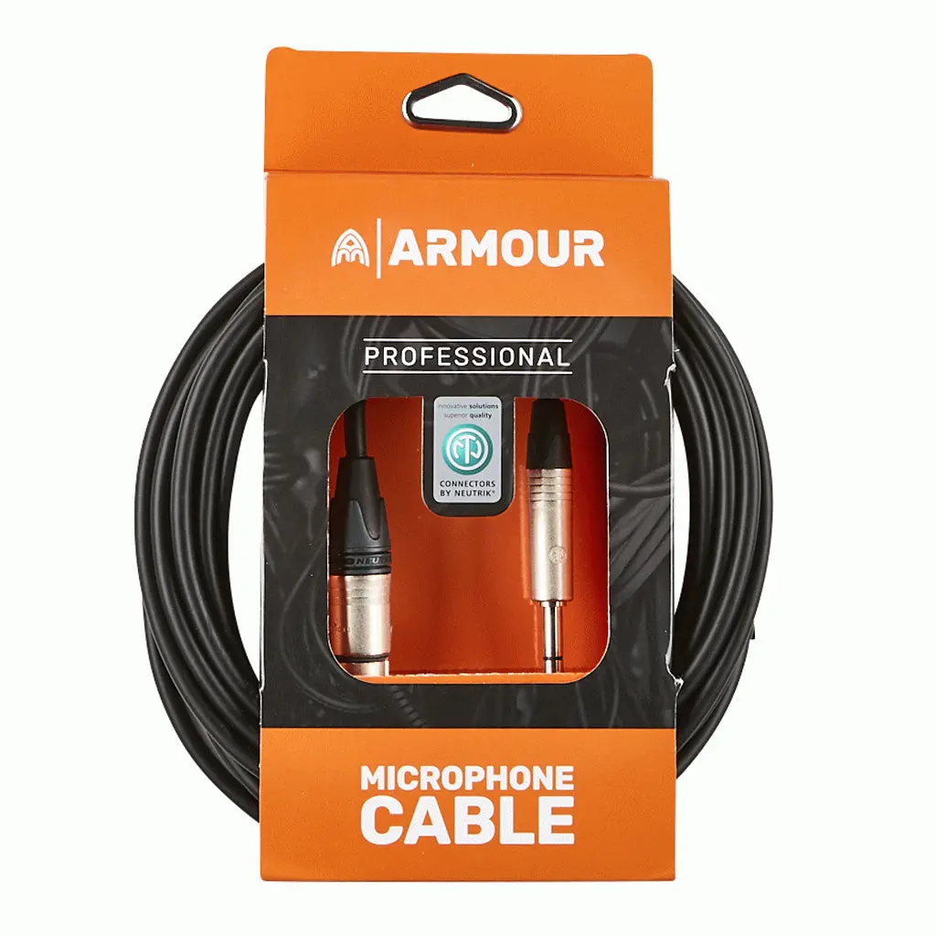 Armour Nxlp30 Microphone Cable 30 Foot With Neutrik Connector Xlr To Jack 1